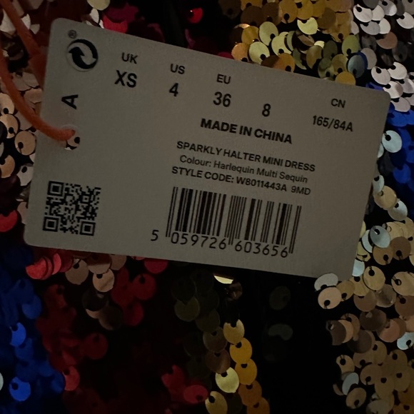 Multi Colour Sequin Halter Dress - Picture 4 of 5